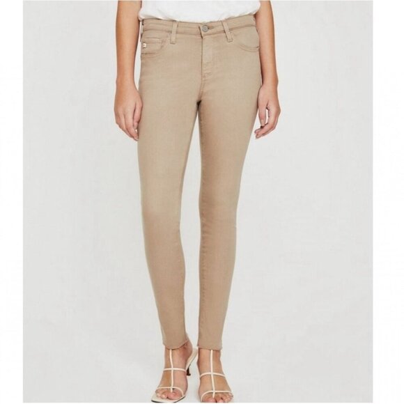 AG Adriano Goldschmied The Legging Super Skinny Jeans Beige Womens Size 27 - Picture 1 of 10